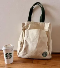 (値下げ) レアStarbucks キャンバス地トートバッグのサムネイル