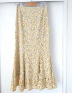 パネルマーメイドレーススカート　NATURAL BEAUTY BASIC