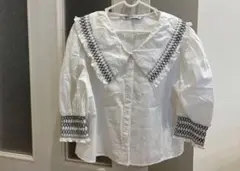 ZARA ブラウス ビッグカラー