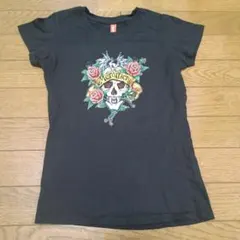 METALLICA スカル ローズ Tシャツ ブラック