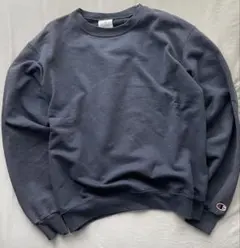 Champion スウェット トレーナー フェード ネイビー 無地