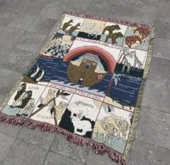 ムービーラグ ノアズアーク ヴィンテージ マット カーペット 良デザイン レア