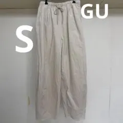 GU コーデュロイバレルレッグイージーパンツ30 NATURAL オフホワイト