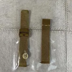 金属メッシュベルト ゴールド16mm