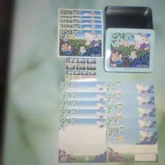 ハローキティ−郵便局コラボ缶ケース入りレターセット【2003年】