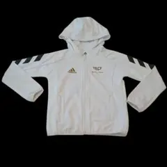 美品 アディダス モハメド・サラー コラボ キッズ パーカー 白 110cm