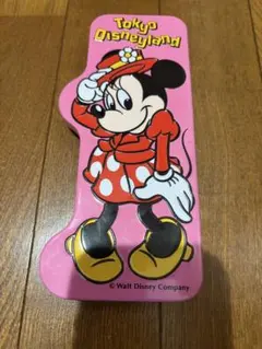 東京ディズニーランド ミニーマウス 筆箱 ペンケース　缶ペン