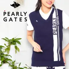 パーリーゲイツ❣️ロゴVネックベスト ネイビー ❣️SALE❣️