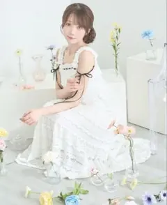 ワンピCut sew lace dressロゼミューズアイボリー新品 ロゼミューズCut sew lace dressホワイト ワンピース - メルカリ