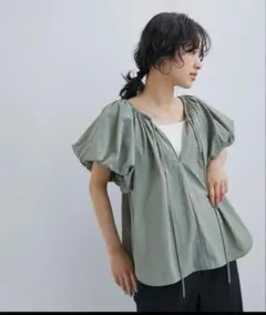 アダムエロペ　ボリュームバルーンスリーブブラウス