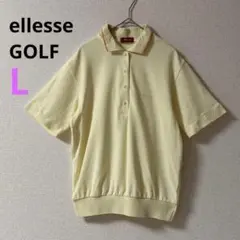 【エレッセゴルフ】ellesse GOLF ポロシャツ　ゴルフ　イエロー　黄色L
