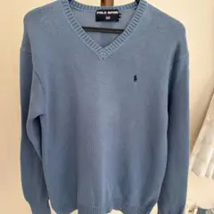 POLO SPORT RALPH LAUREN Vネックニット ライトブルー M