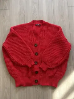 SpRay 赤ニットカーディガン