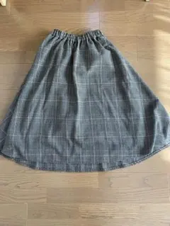 ナチュラルビューティーベーシックロングスカート　チェック