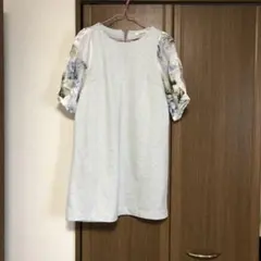 mysty woman 花柄 ミニ　ワンピース　グレーのサムネイル