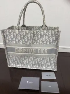 Christian Dior/ブックトート/グレー/証明書付き