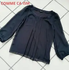 COMME CA ISM シフォンプリーツブラウス