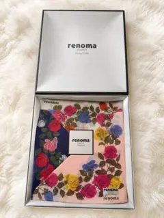 【renoma PARIS】花柄ハンカチーフ ギフトボックス入り