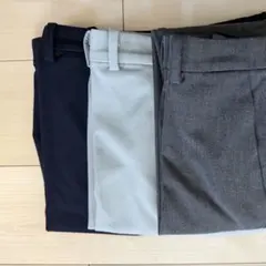 UNIQLO ユニクロ　スマートアンクルパンツ3点セット（紺・グレー・水色）