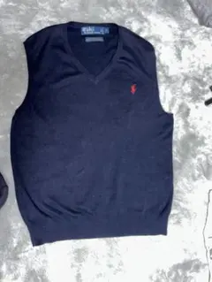 ポロ・ラルフ・ローレン ネイビー Vネック ベスト
