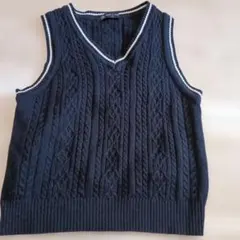 COMME CA ANGEL ネイビー Vネックベスト