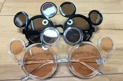 ミッキー クリアサングラス 2点セット