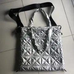 BAY FLOW シルバー 斜めがけトートバッグ Used 状態良好