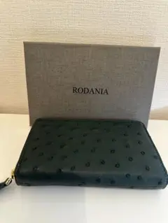RODANIA オーストリッチ　新品　正規品　ラウンドファスナー2折り財布のサムネイル