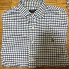 POLO RALPH LAUREN ブルーチェック柄 長袖シャツ Lサイズのサムネイル