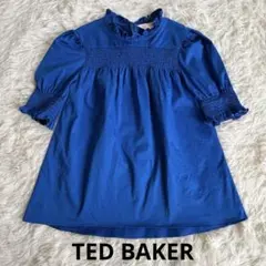 TED BAKER テッドベイカー　ブラウス　フリル　　ブルー　0のサムネイル