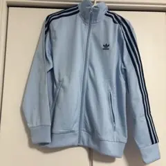 adidas オリジナル トラックジャケット ジャージ 水色 スリーライン