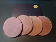 本革レザーコースター 4枚セット
