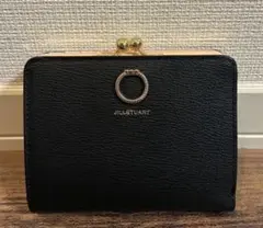 新品　JILL STUART ブラック ×ベビーピンク　二つ折財布　がま口小銭入