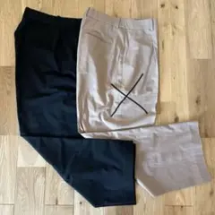 POPONさま専用　UNIQLOタックワイドパンツXL 黒のみ