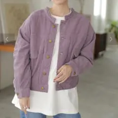 earth コーデュロイ ボアブルゾン コート