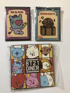 BT21  コースター 缶バッジ 3点セット