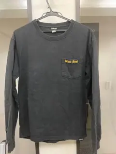 Schott 長袖TシャツL 刺繍　blowing in the wind