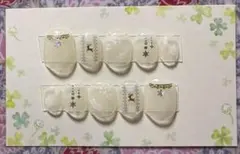 ネイルチップ　お子様用　キッズサイズ　クリスマスデザインネイル