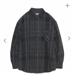 今季新品ザノースフェイスパープルレーベフランネルチェックシャツL