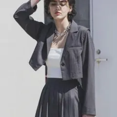 2way ショートジャケット PAGEBOY チャコール