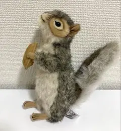 HANSA◆ハンサ◆灰色リス21◆ぬいぐるみ