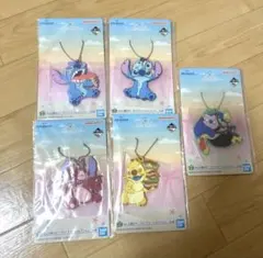 スティッチ　ディズニー　リロ&スティッチ　一番くじ　H賞ラバーチャーム5種セット