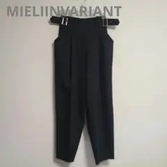 MIELI INVARIANT サイドベルト テーパードパンツ F ハイウエスト