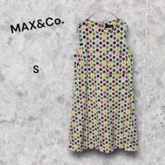 MAX&Co. カラフルドット ノースリーブワンピース S相当のサムネイル