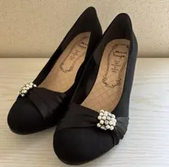 【美品】Metal Rouge 黒ヒールパンプス　24.5㎝