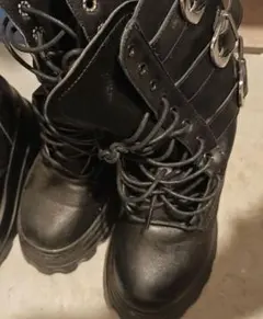 コスプレ用 黒色厚底ブーツ シークレットシューズ