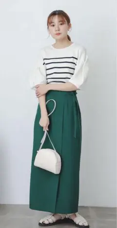 アーバンリサーチ リネンライクハイウエストラップスカート