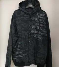 OBLID カモフラージュ柄 フード付き スウェットジャケット