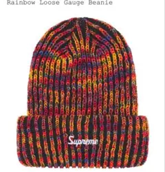 Supreme Rainbow Loose Gauge Beanie Black