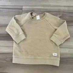 ベージュ ストライプ トレーナー